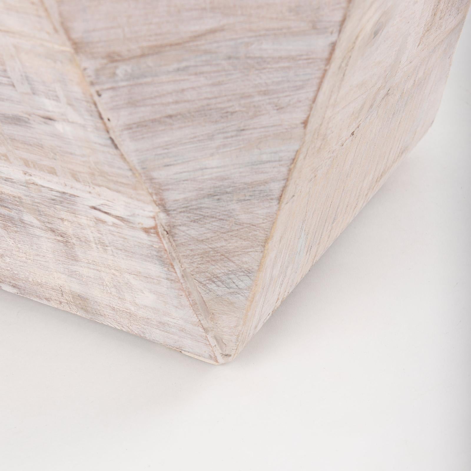 Mercana Esagono Octagonal Reclaimed Wood End/Side Table w/ Storage Clearance