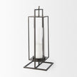 Mercana Albus I Large Black Metal Rectangular Table Candle Holder
