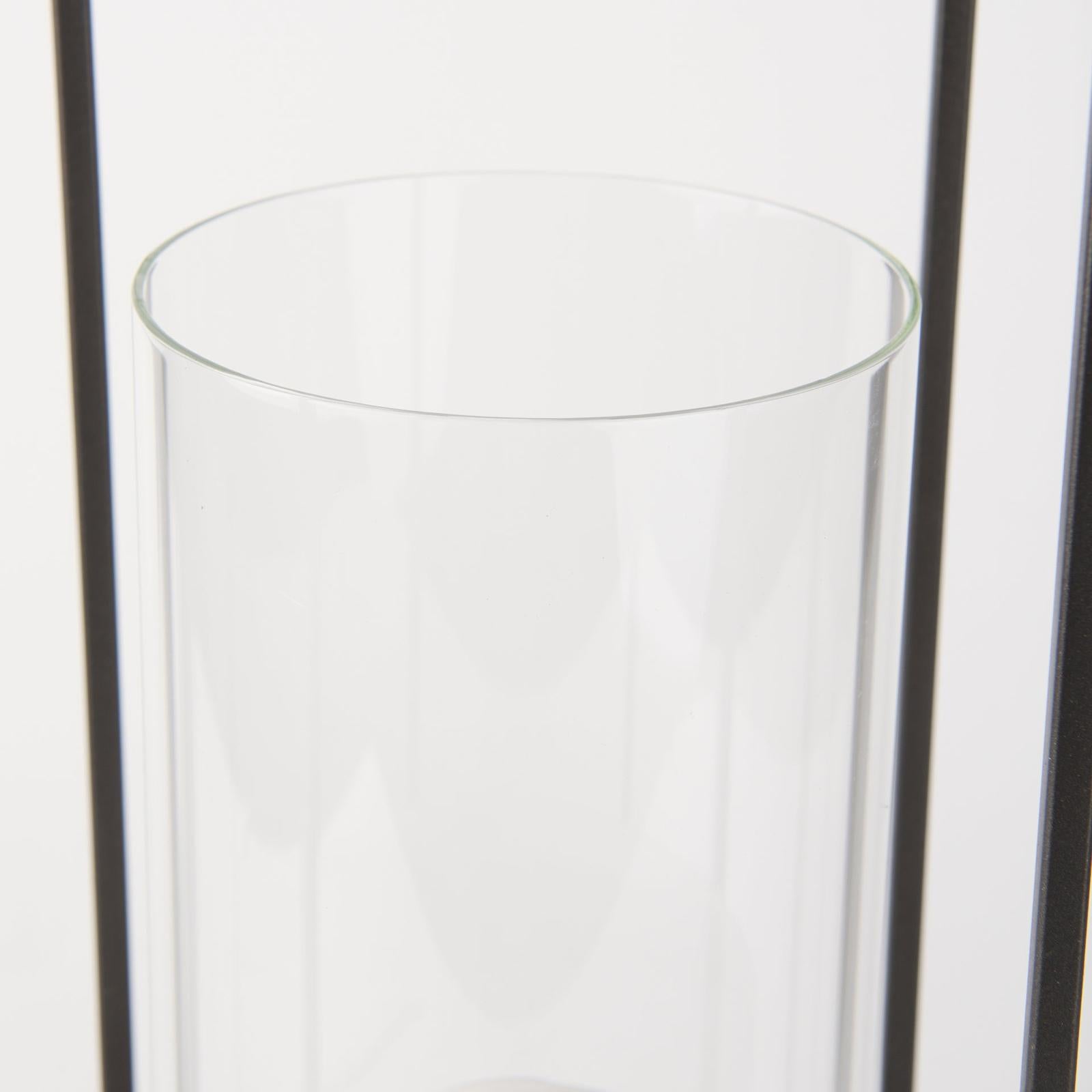 Mercana Albus I Large Black Metal Rectangular Table Candle Holder
