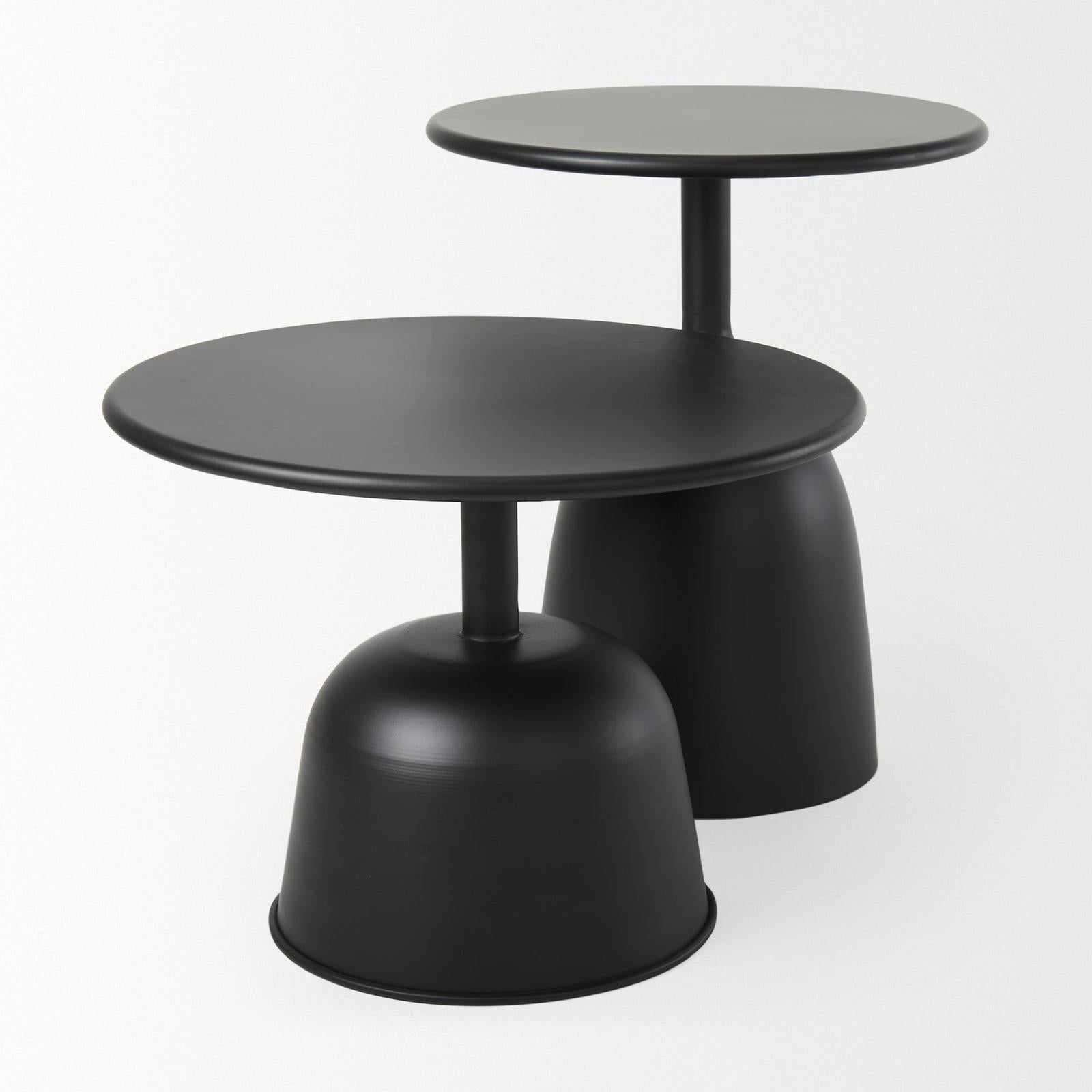 Mercana Talulla Matte Black Metal Accent Table