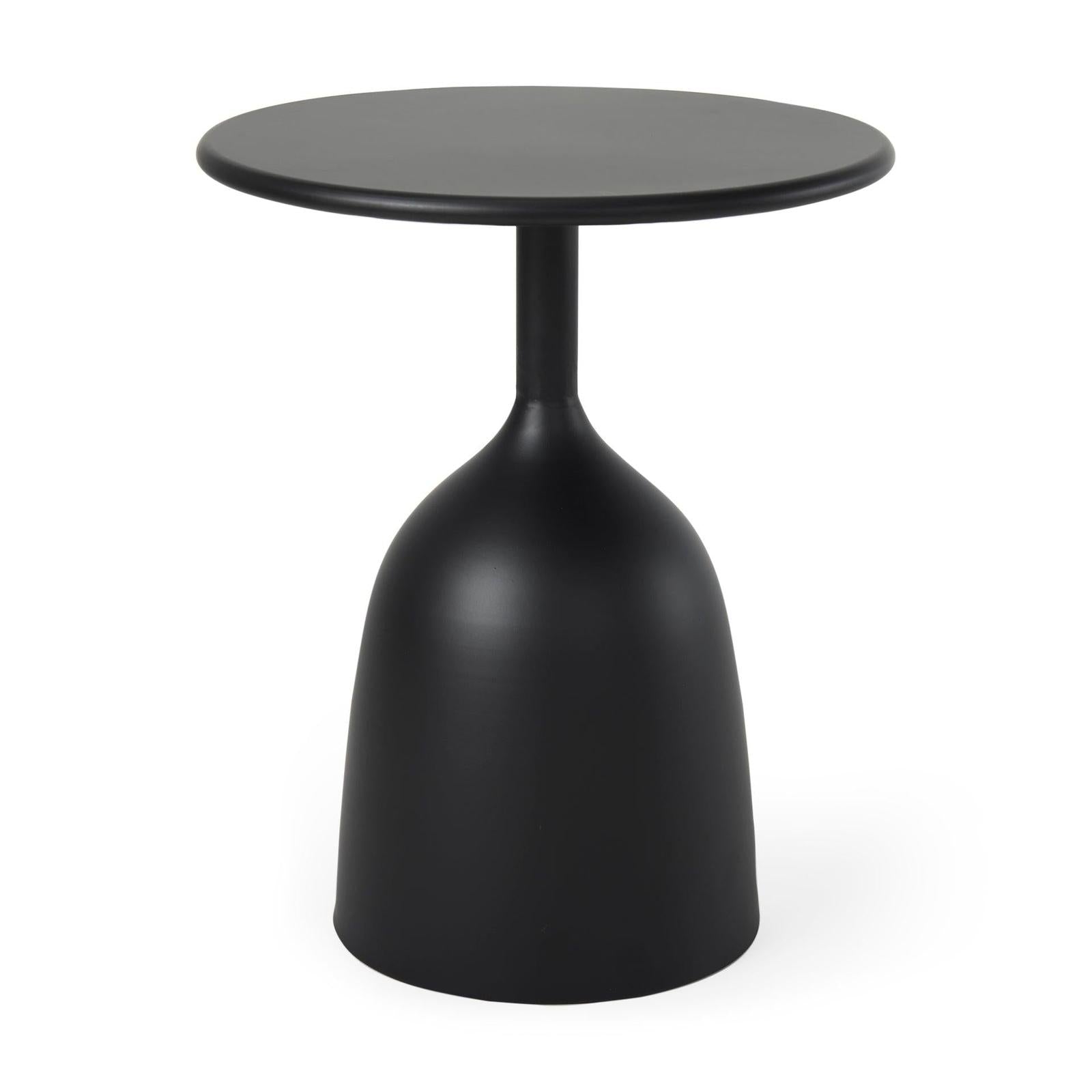 Mercana Talulla Matte Black Metal Accent Table