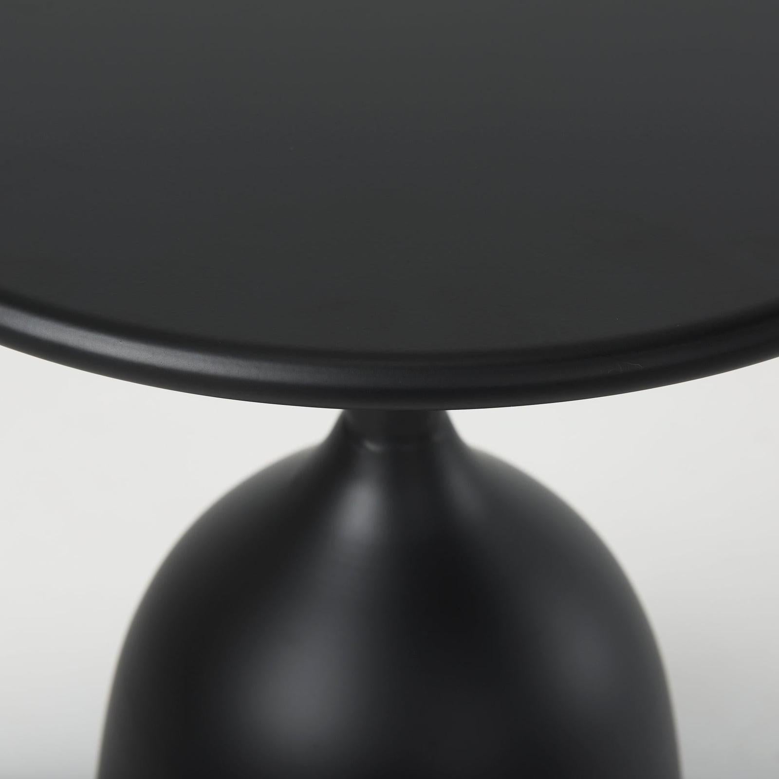 Mercana Talulla Matte Black Metal Accent Table