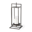 Mercana Albus II Small Black Metal Rectangular Table Candle Holder Clearance