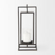 Mercana Albus II Small Black Metal Rectangular Table Candle Holder Clearance