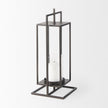 Mercana Albus II Small Black Metal Rectangular Table Candle Holder Clearance