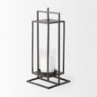 Mercana Albus II Small Black Metal Rectangular Table Candle Holder Clearance