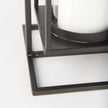 Mercana Albus II Small Black Metal Rectangular Table Candle Holder Clearance