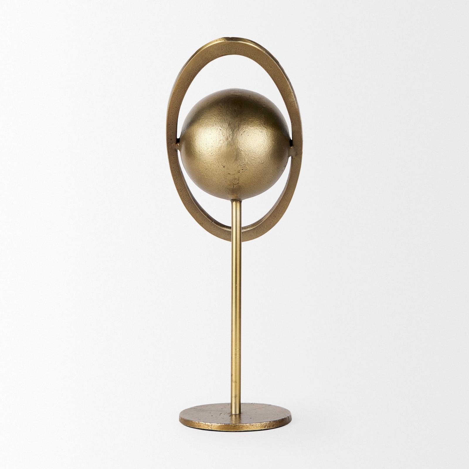 Mercana Atlas Gold Metal Solar System Ornament