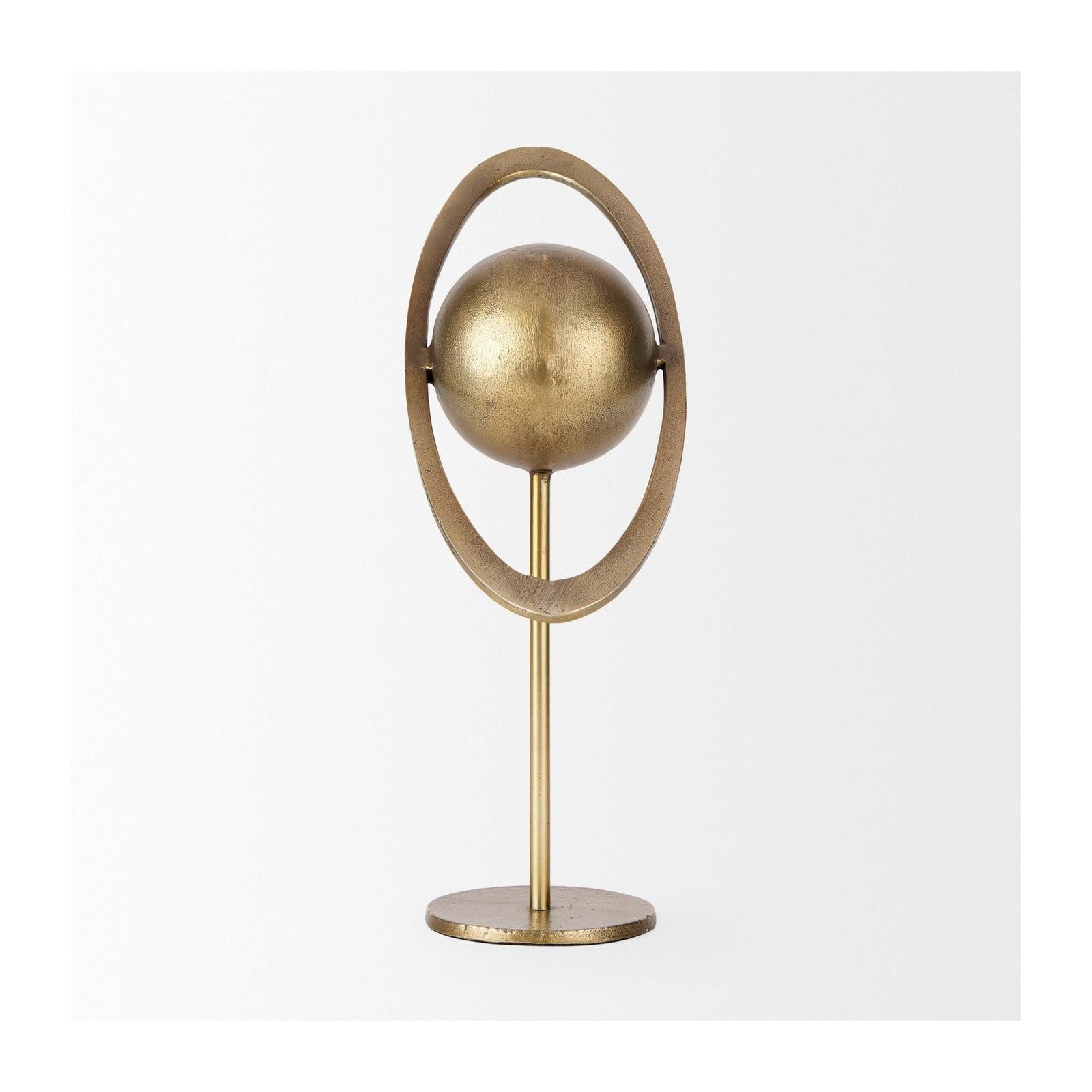 Mercana Atlas Gold Metal Solar System Ornament