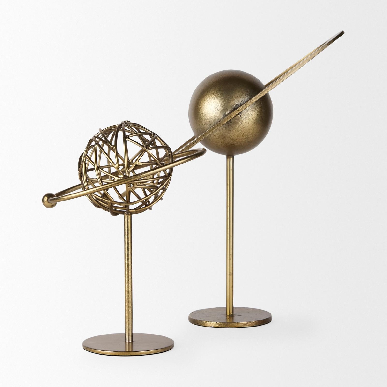 Mercana Atlas Gold Metal Solar System Ornament