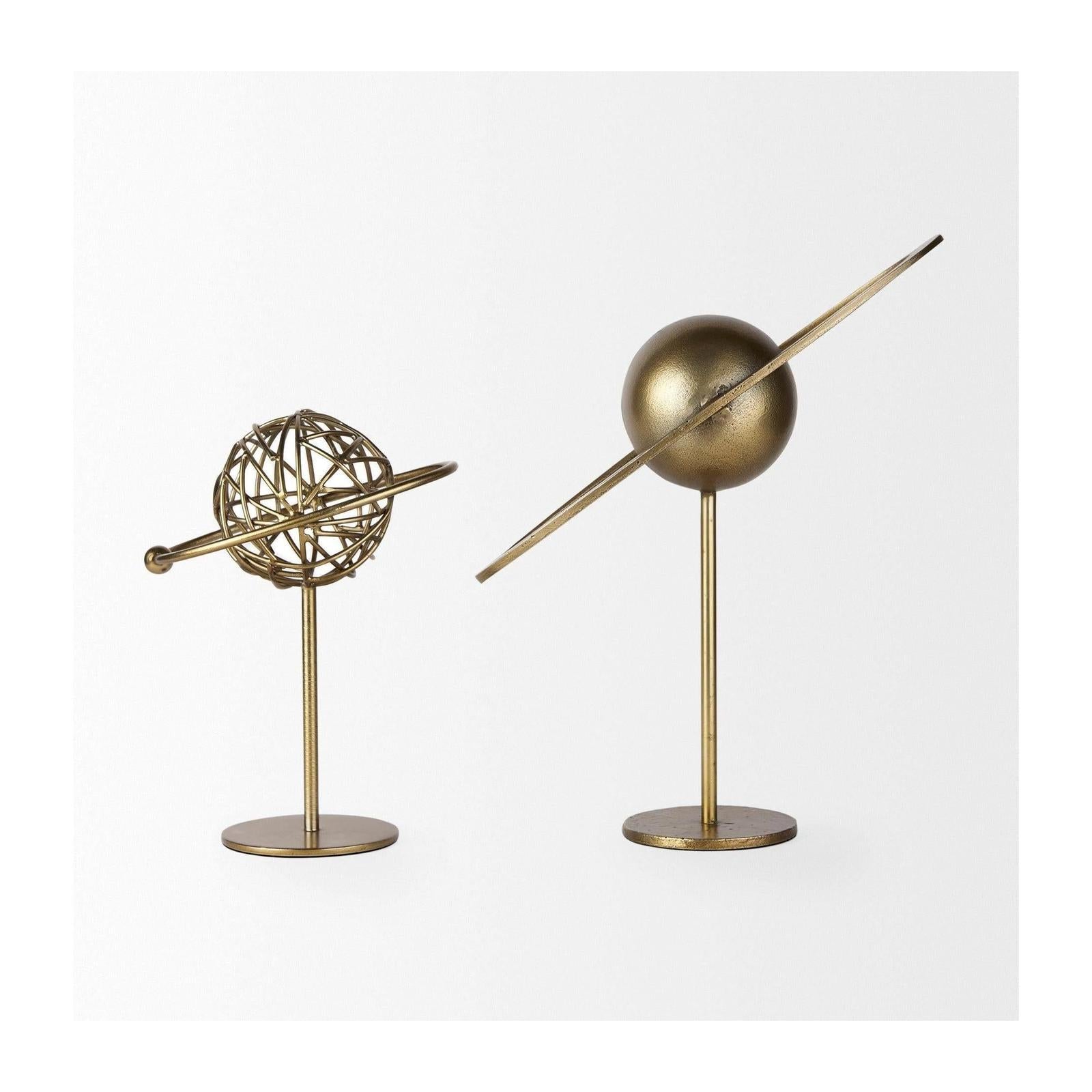 Mercana Atlas Gold Metal Solar System Ornament