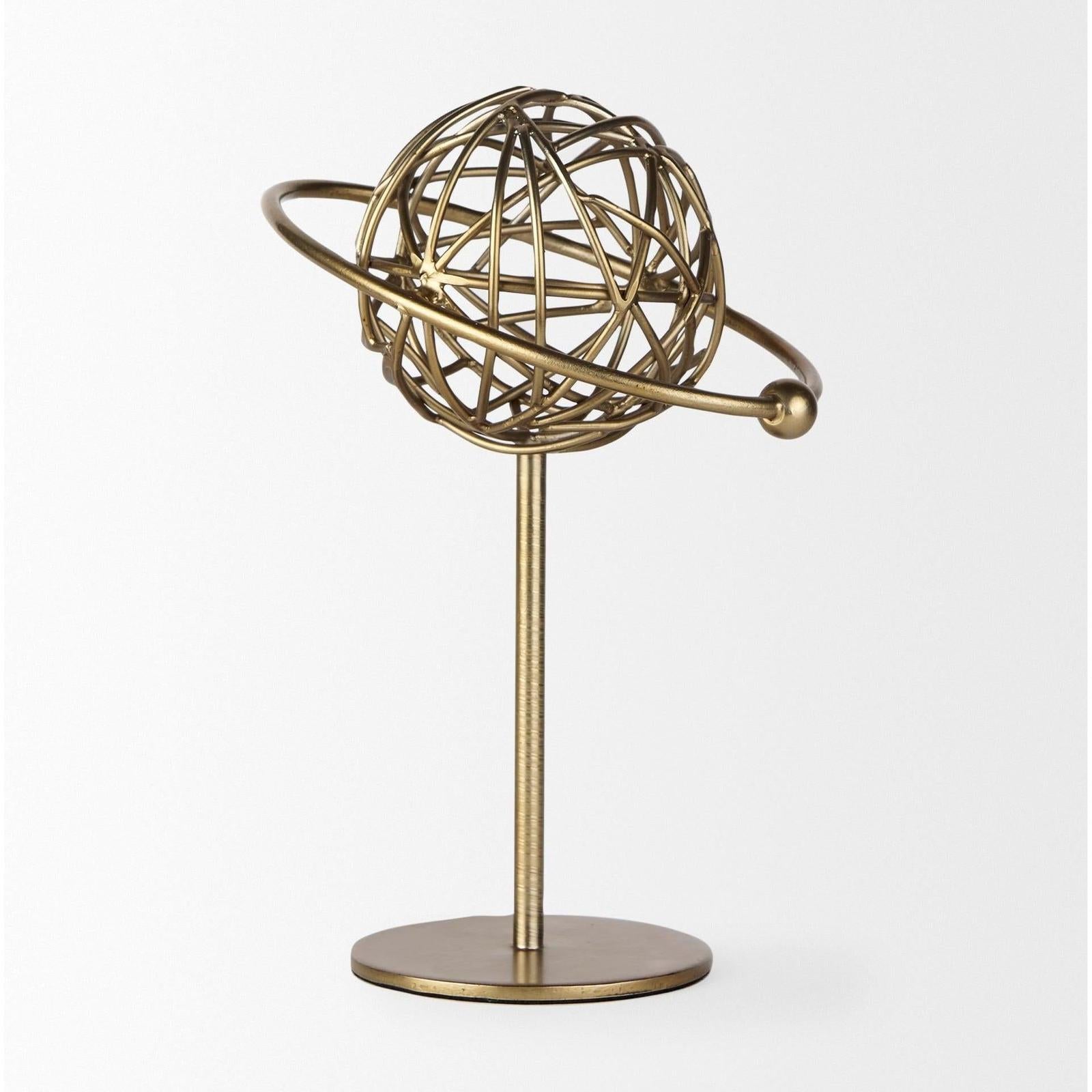 Mercana Atlas Gold Metal Solar System Ornament