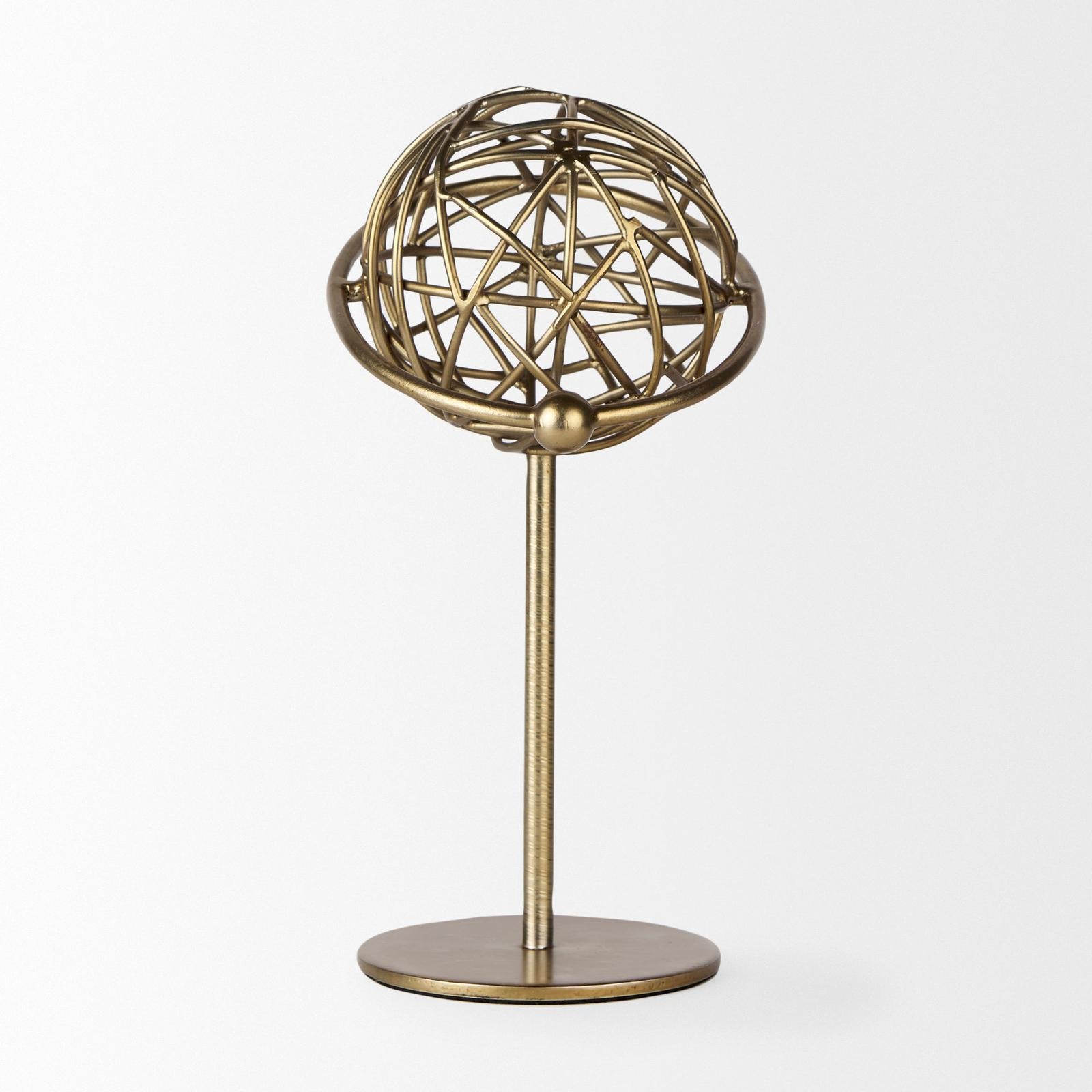 Mercana Atlas Gold Metal Solar System Ornament