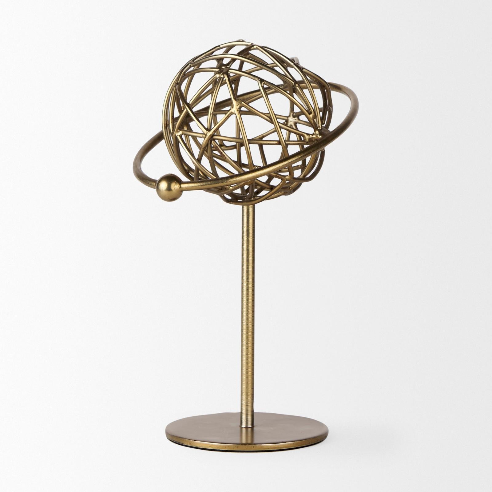 Mercana Atlas Gold Metal Solar System Ornament