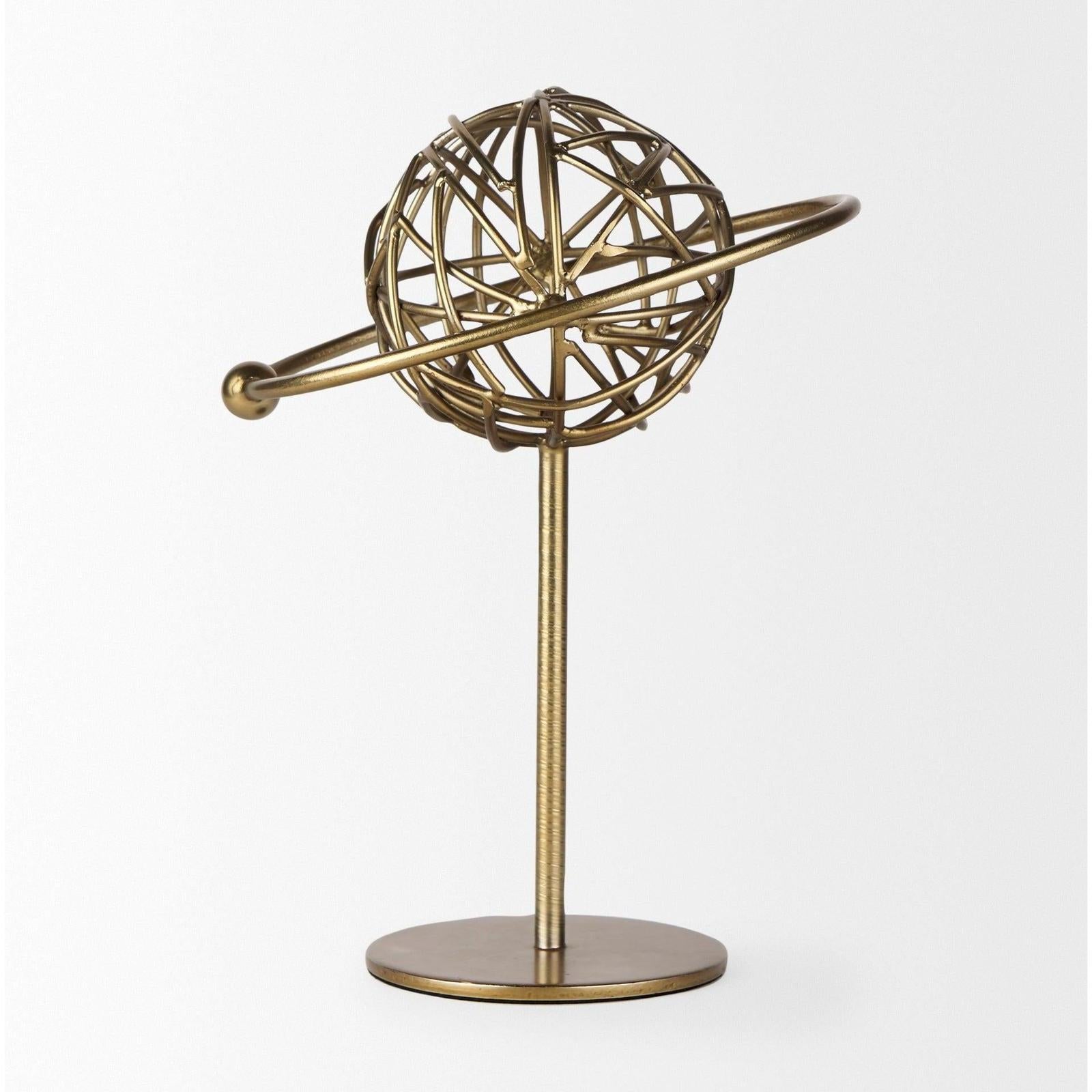Mercana Atlas Gold Metal Solar System Ornament