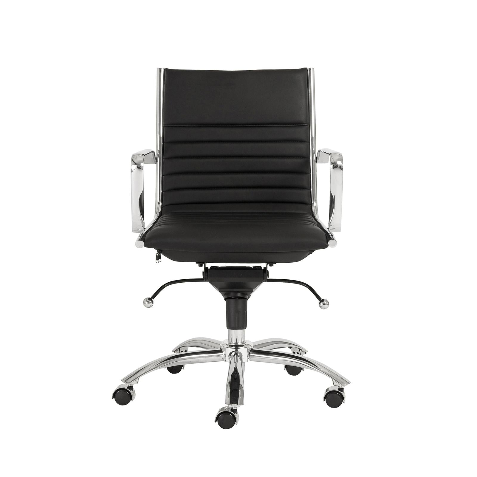 Euro Style Dirk Low Back Office Chair in Leatherette