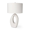 Mercana Tao Cream Base W/White Shade Table Lamp Clearance