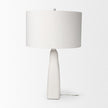 Mercana Tao Cream Base W/White Shade Table Lamp Clearance