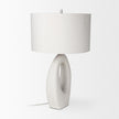Mercana Tao Cream Base W/White Shade Table Lamp Clearance
