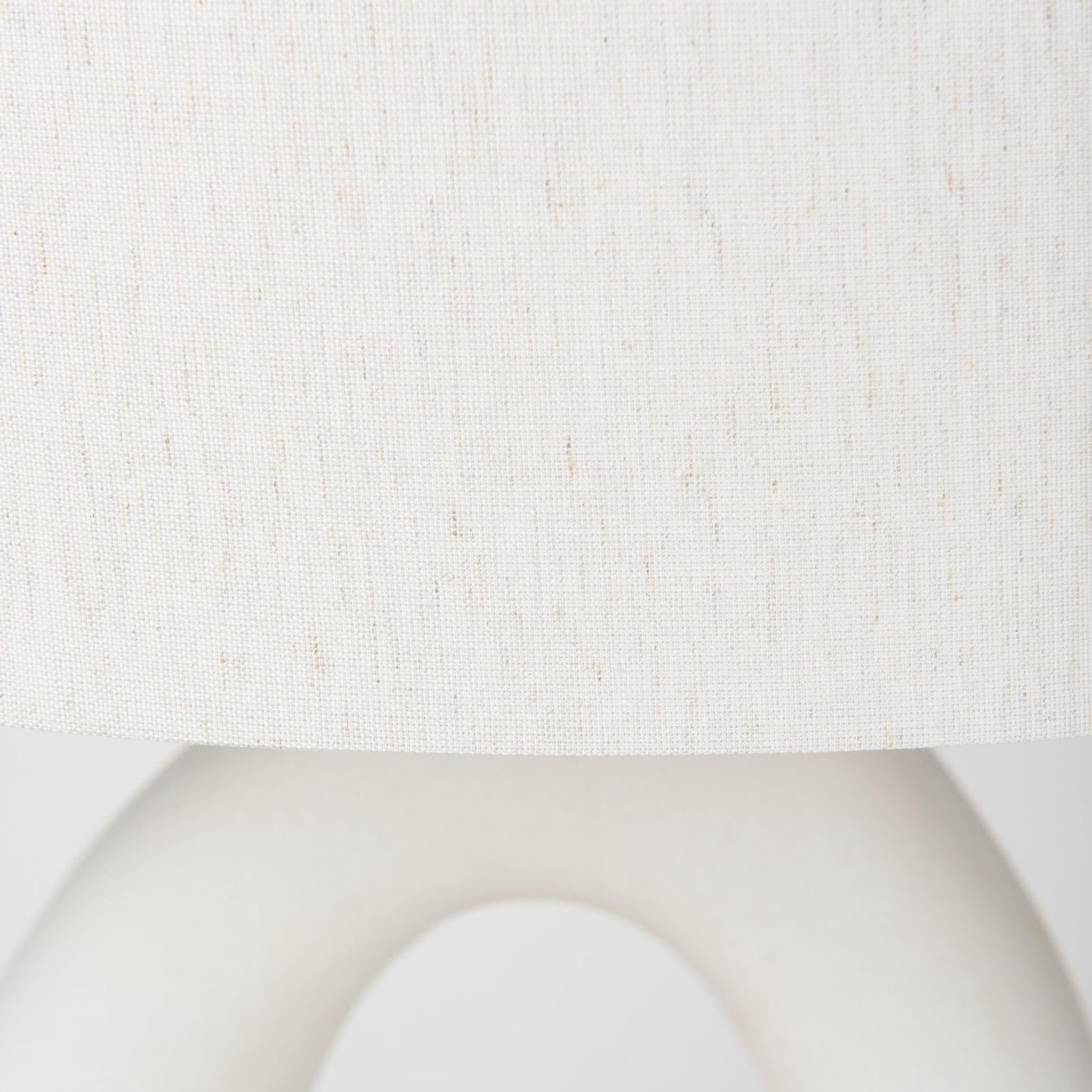 Mercana Tao Cream Base W/White Shade Table Lamp Clearance