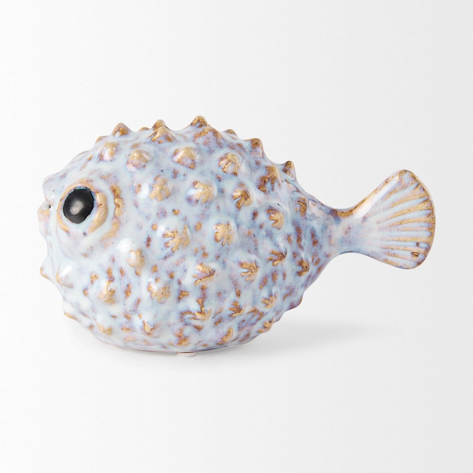 Mercana Spike Off-White Ceramic Puffer Fish