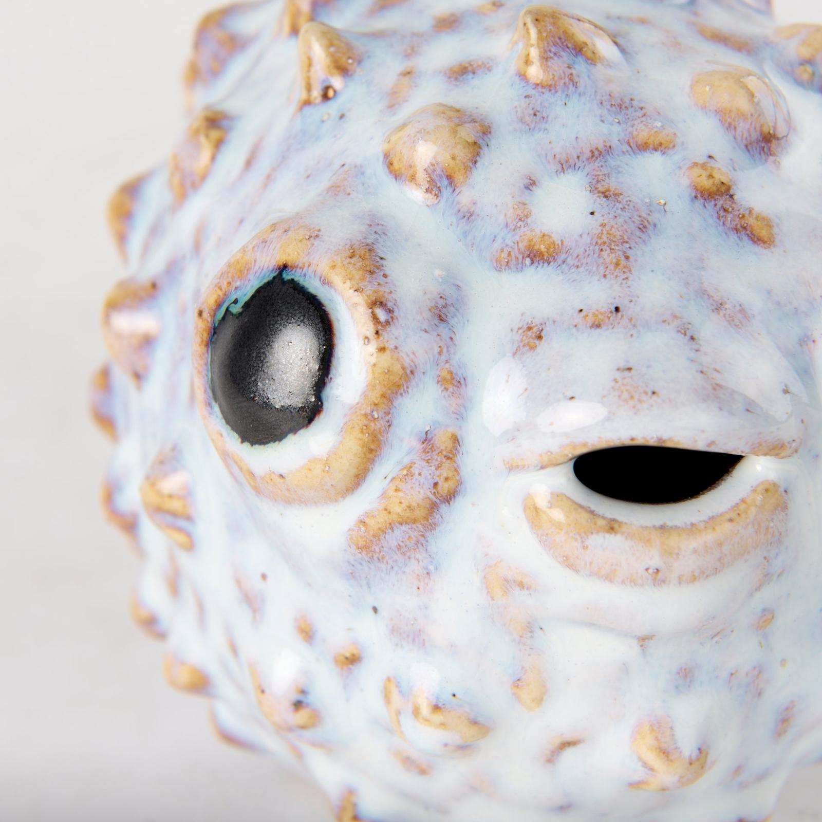 Mercana Spike Off-White Ceramic Puffer Fish