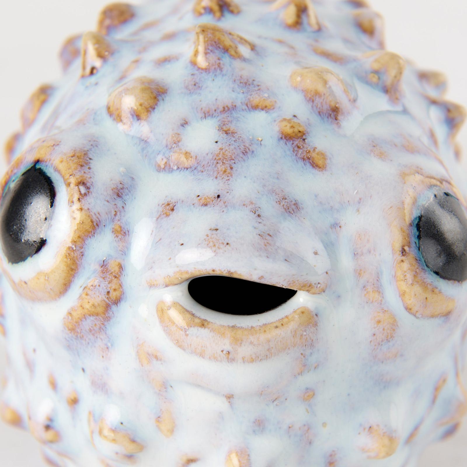 Mercana Spike Off-White Ceramic Puffer Fish