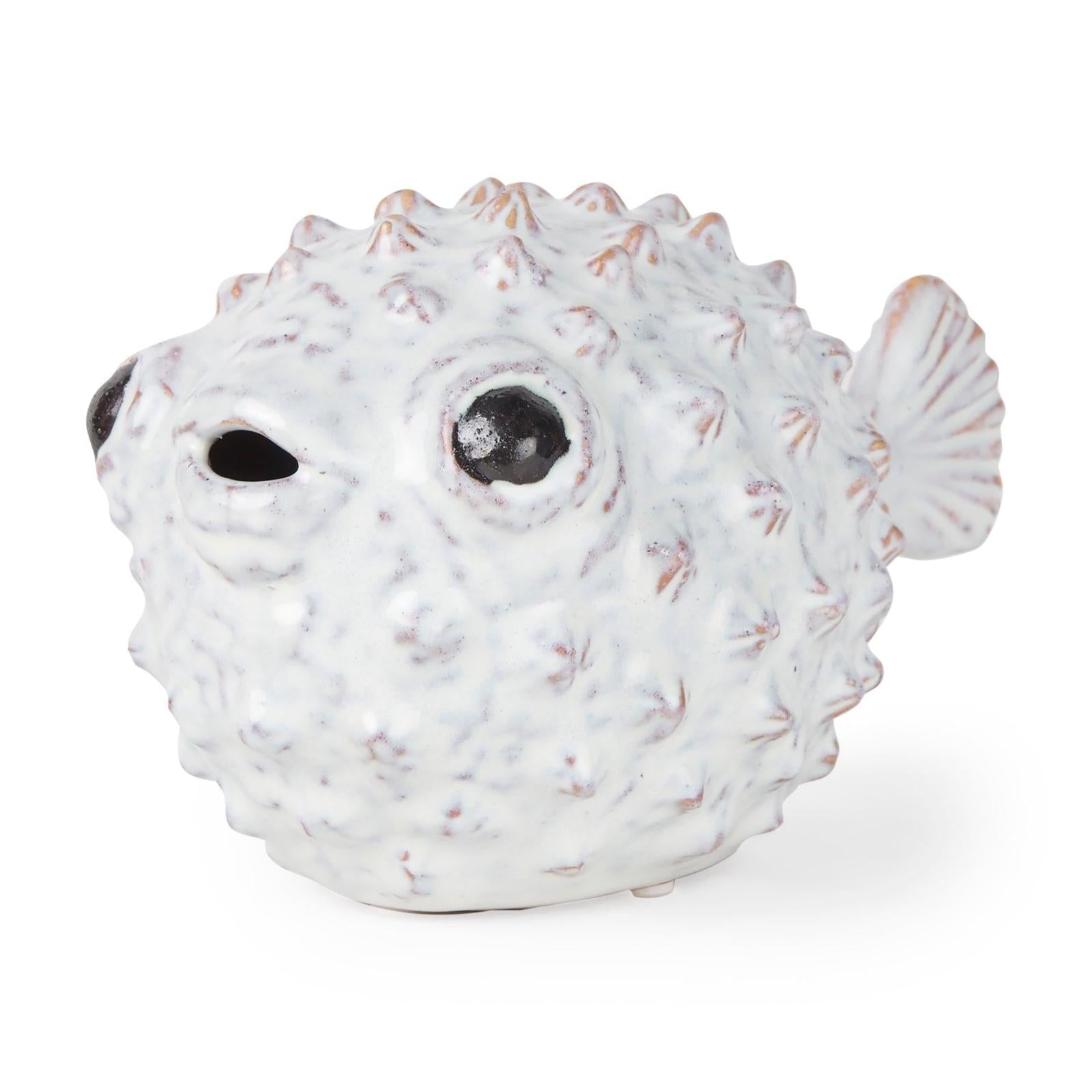 Mercana Spike Off-White Ceramic Puffer Fish