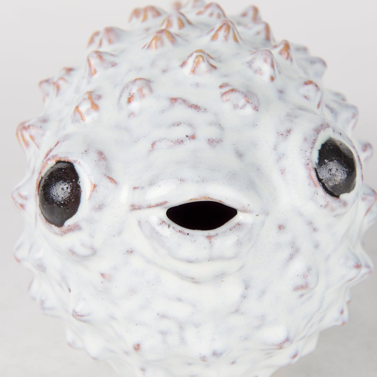 Mercana Spike Off-White Ceramic Puffer Fish