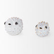 Mercana Spike Off-White Ceramic Puffer Fish