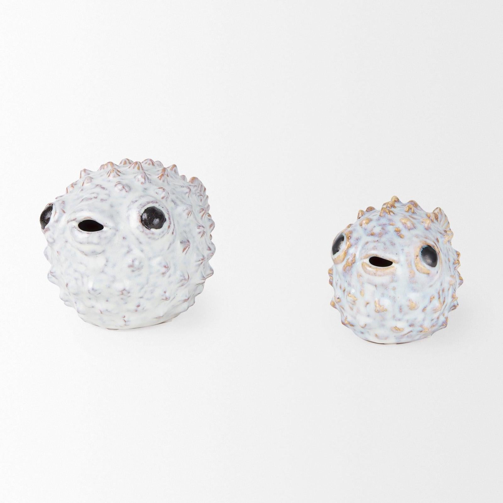 Mercana Spike Off-White Ceramic Puffer Fish