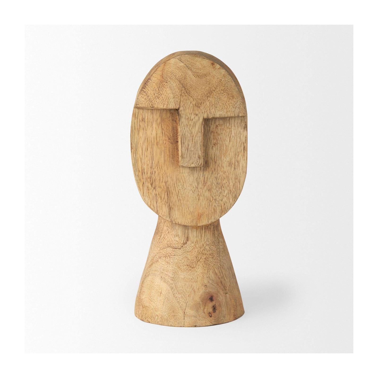 Mercana Ivan Wooden Head Sculpture