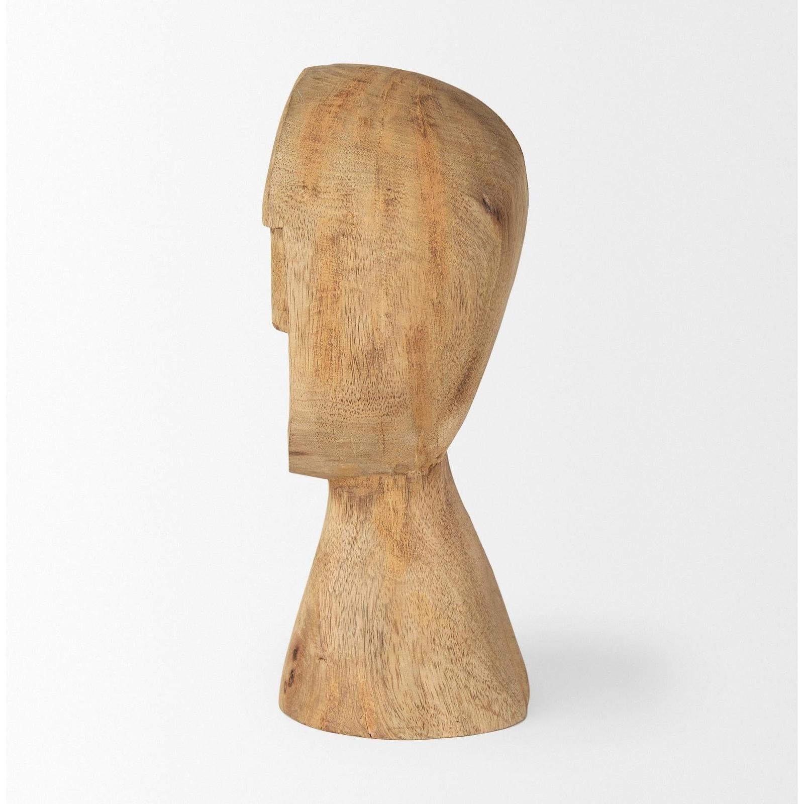 Mercana Ivan Wooden Head Sculpture