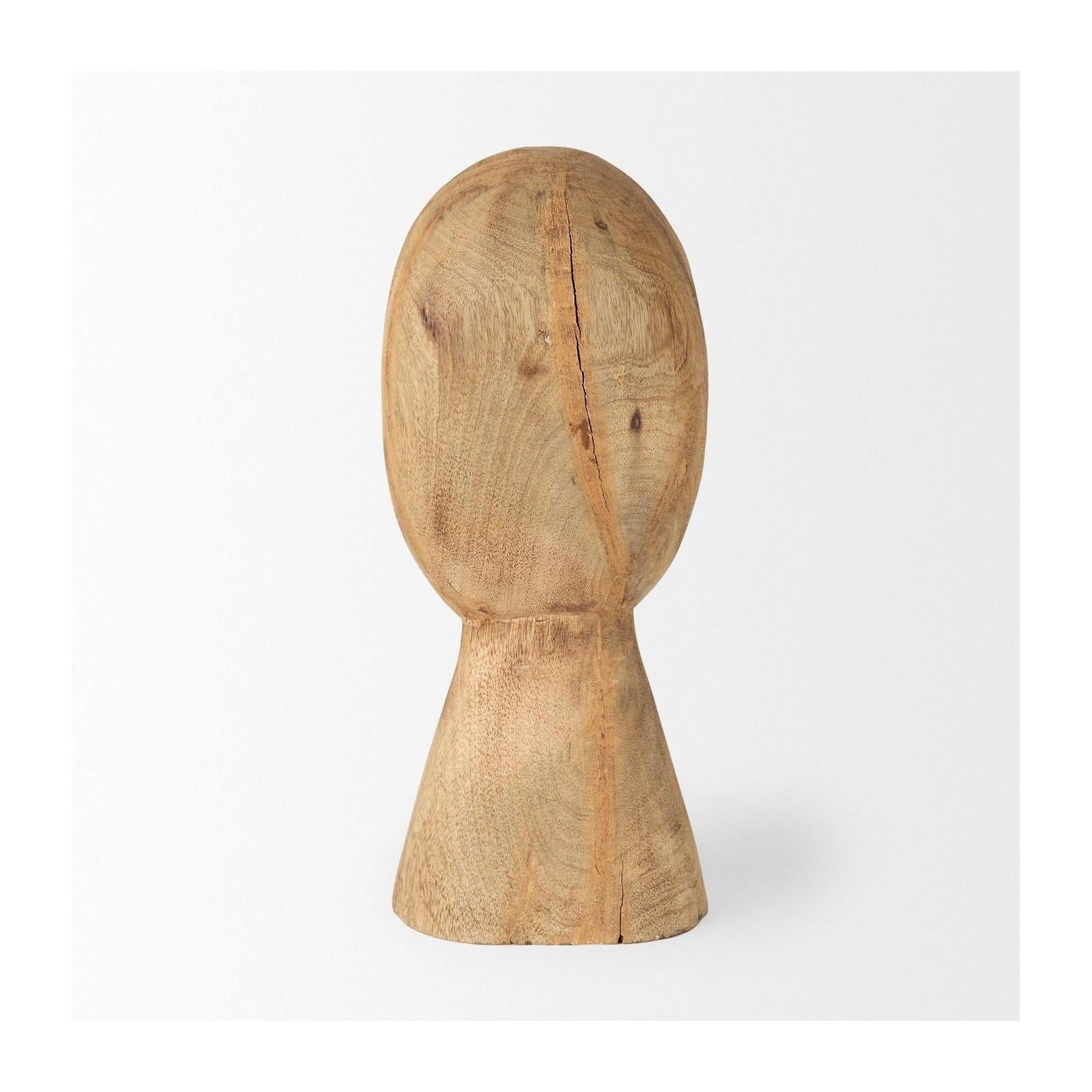 Mercana Ivan Wooden Head Sculpture