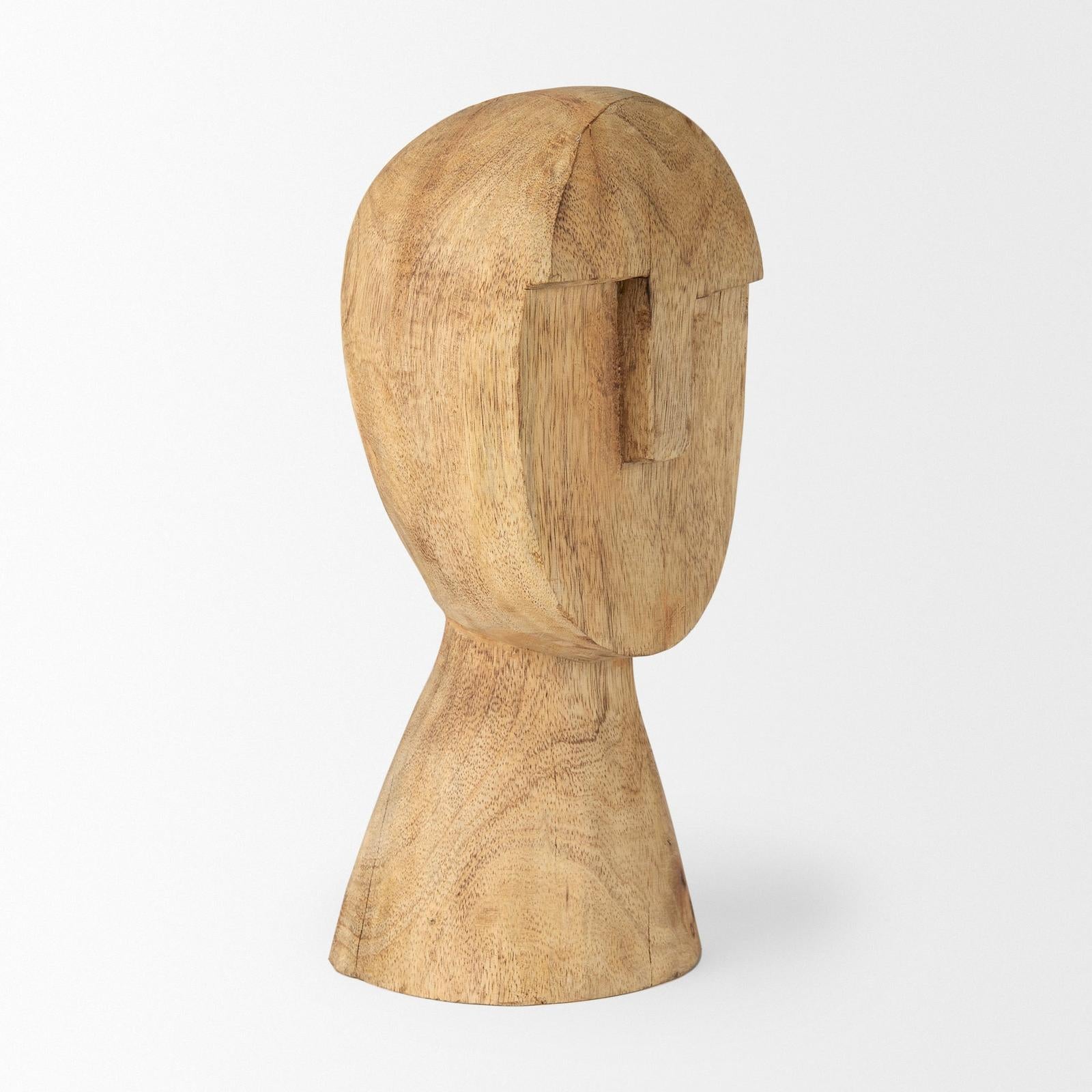 Mercana Ivan Wooden Head Sculpture