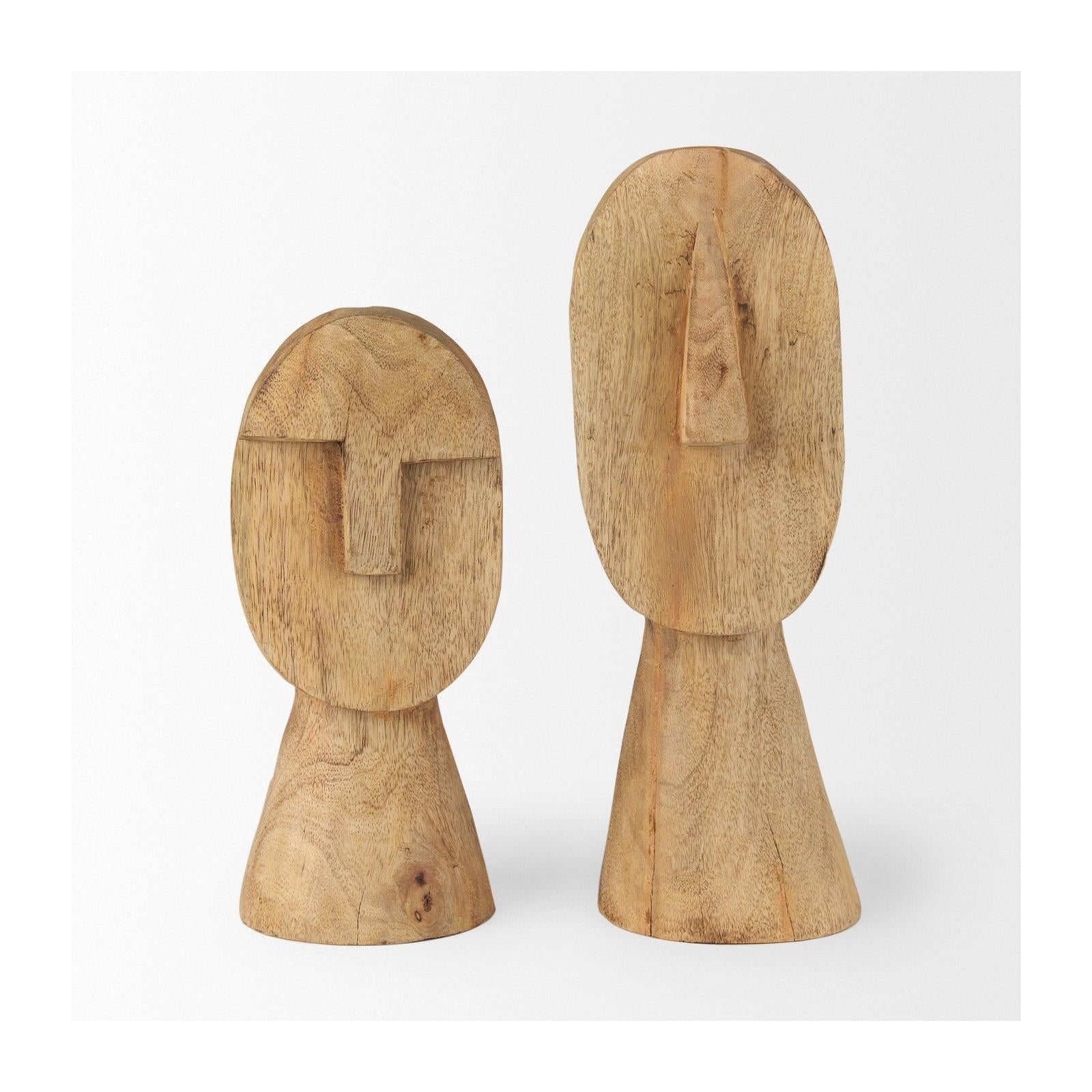 Mercana Ivan Wooden Head Sculpture