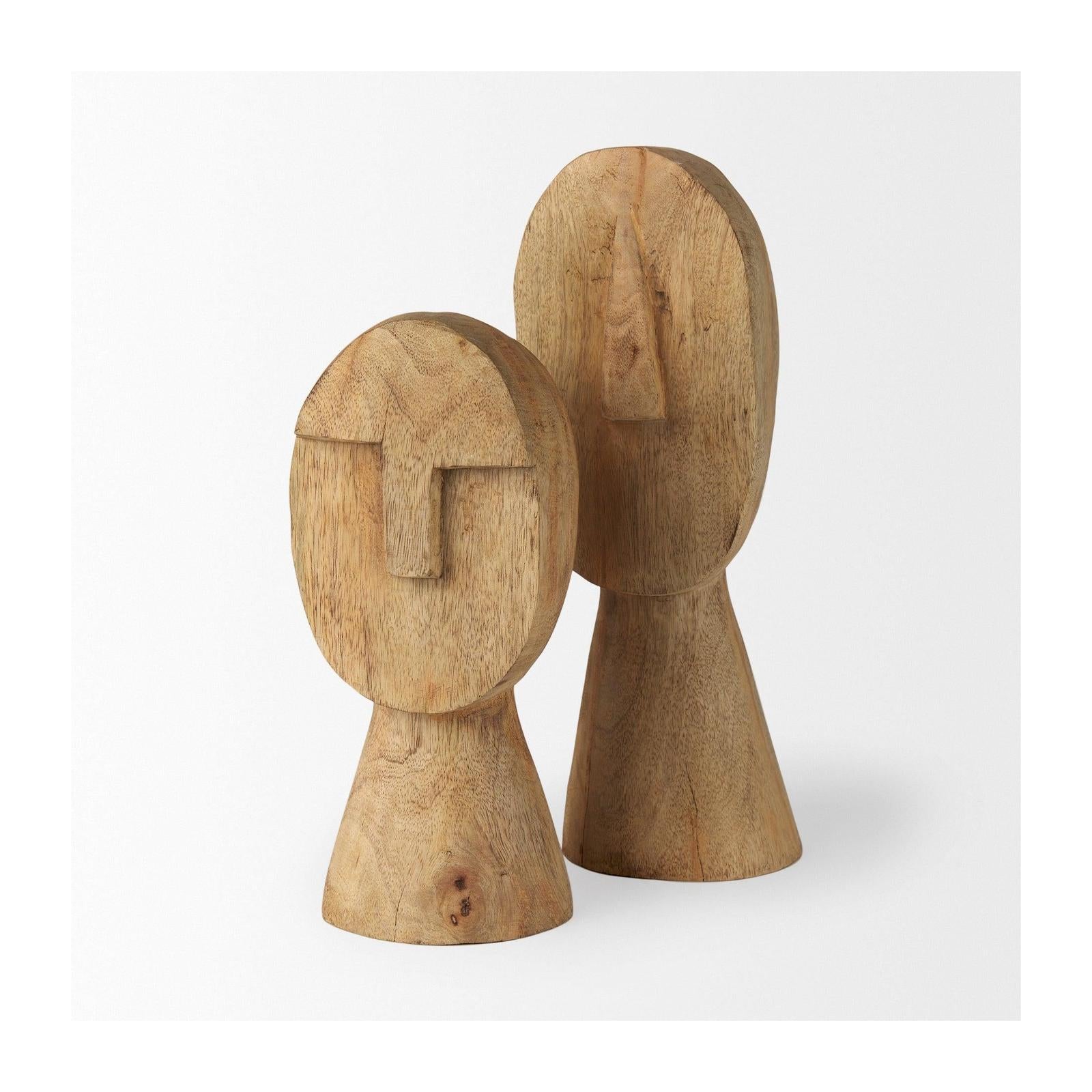 Mercana Ivan Wooden Head Sculpture