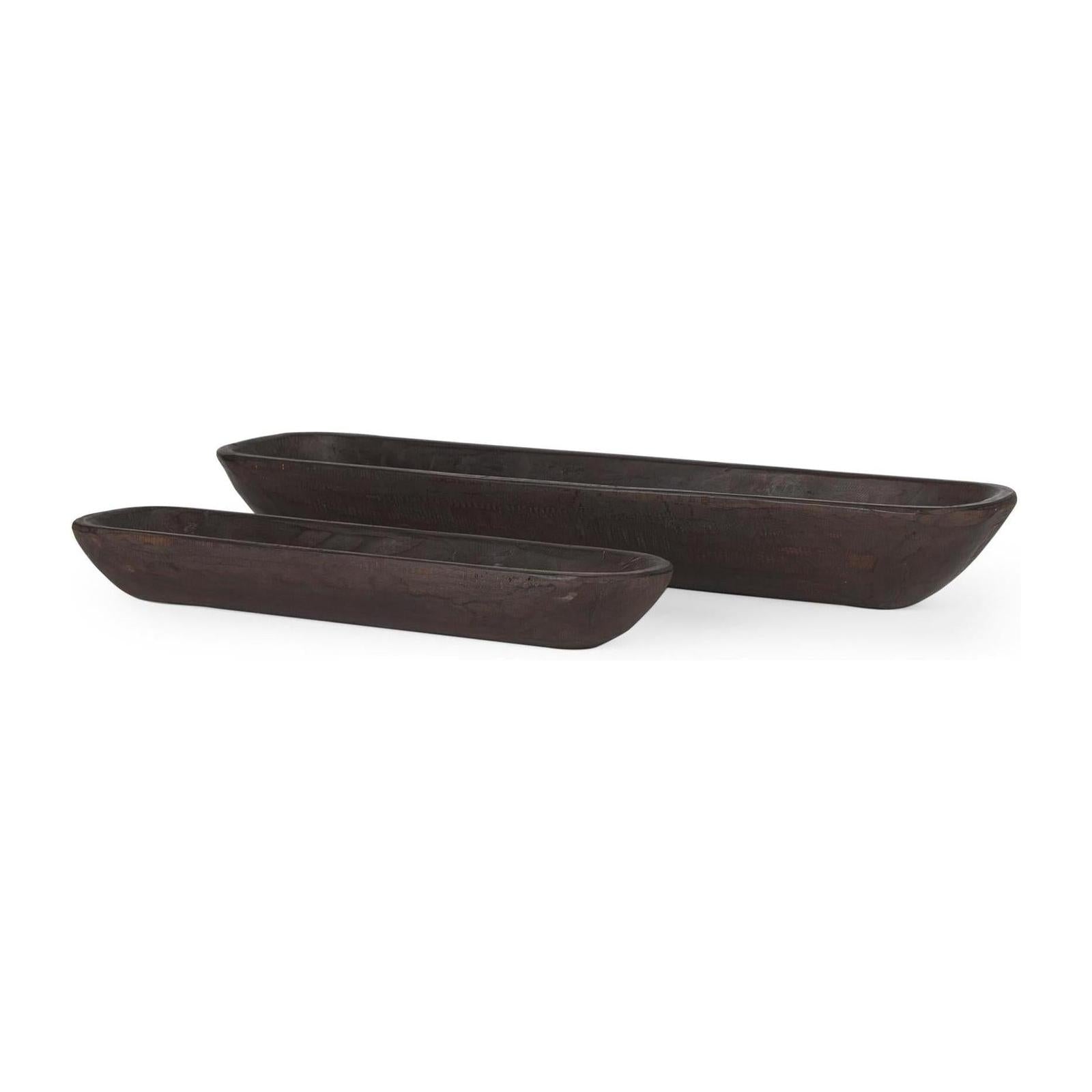 Mercana Athena Extra Large Reclaimed Wood Trays - Set of 2