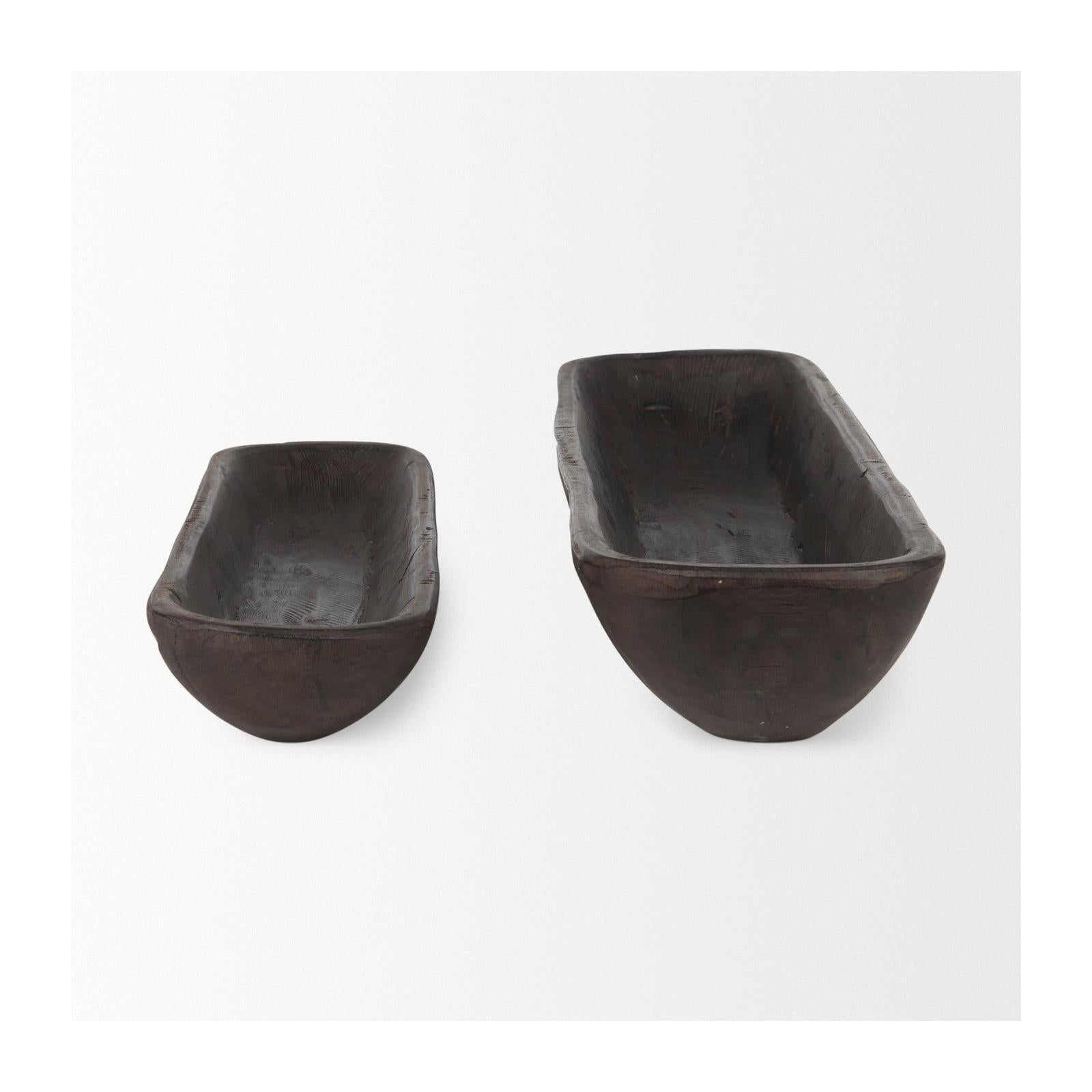 Mercana Athena Extra Large Reclaimed Wood Trays - Set of 2