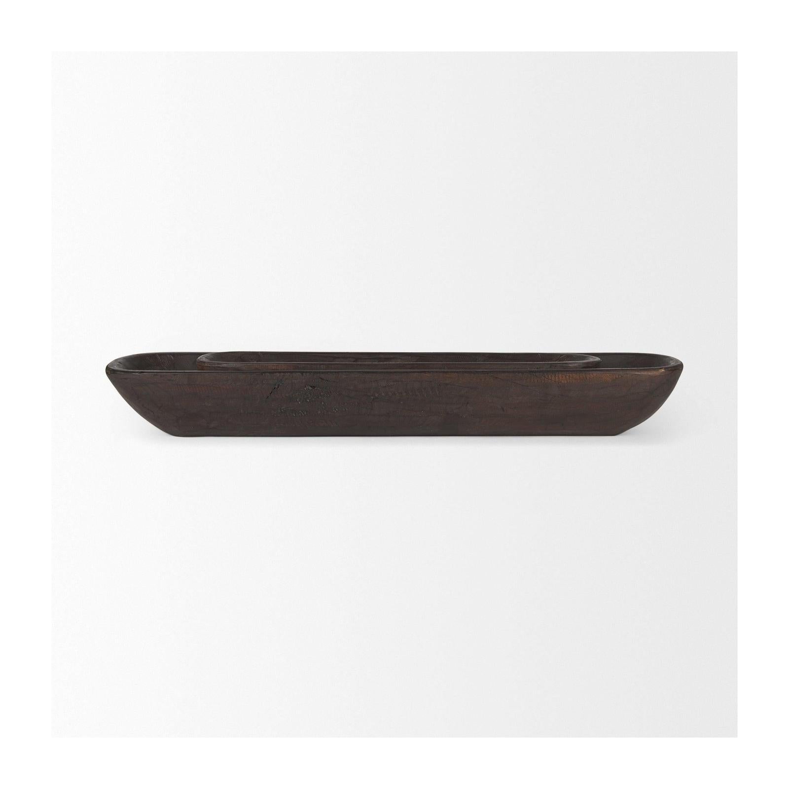Mercana Athena Extra Large Reclaimed Wood Trays - Set of 2