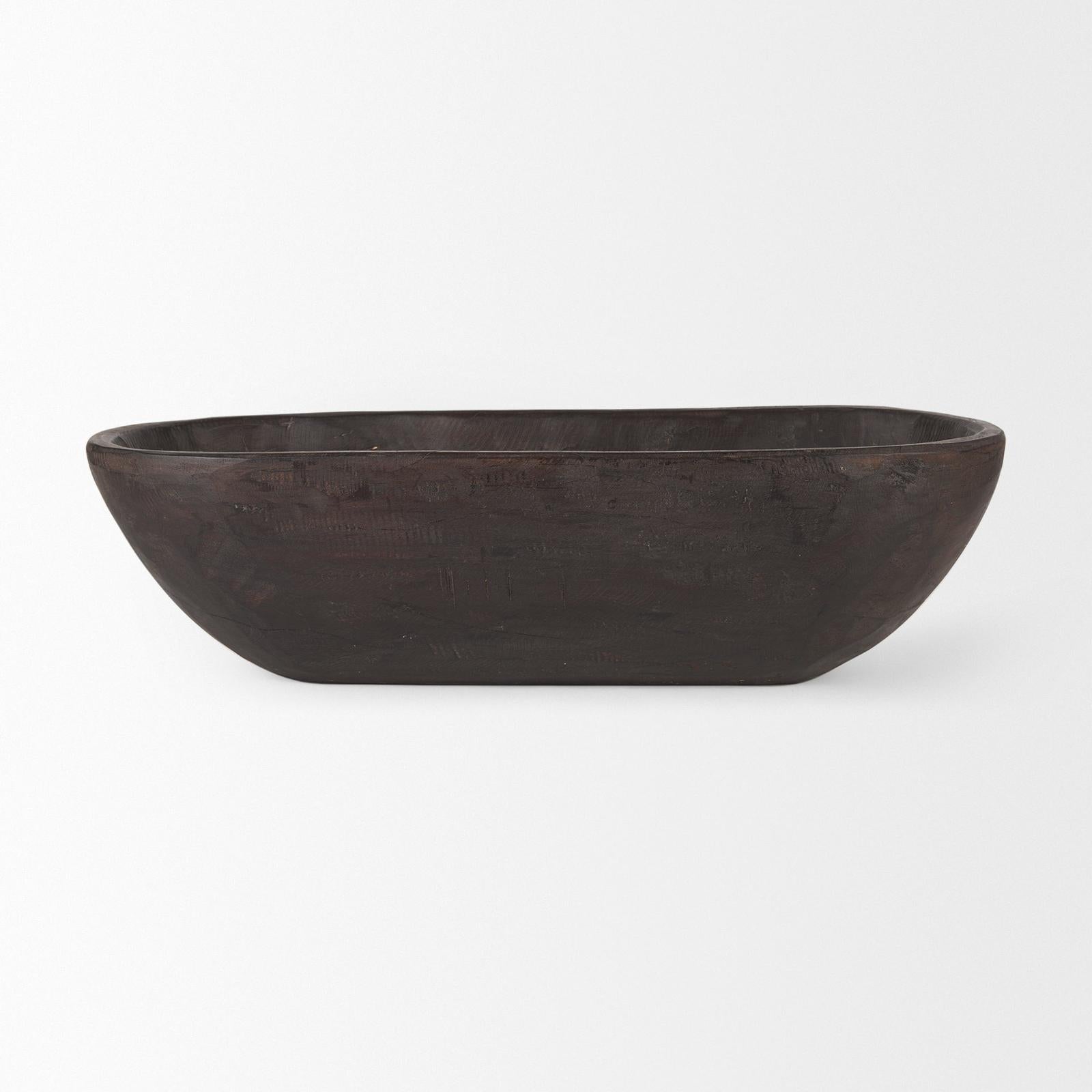 Mercana Athena Extra Large Oblong Reclaimed Wood Bowl