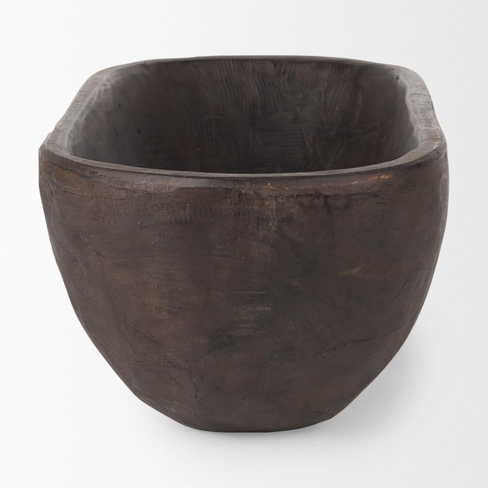 Mercana Athena Extra Large Oblong Reclaimed Wood Bowl