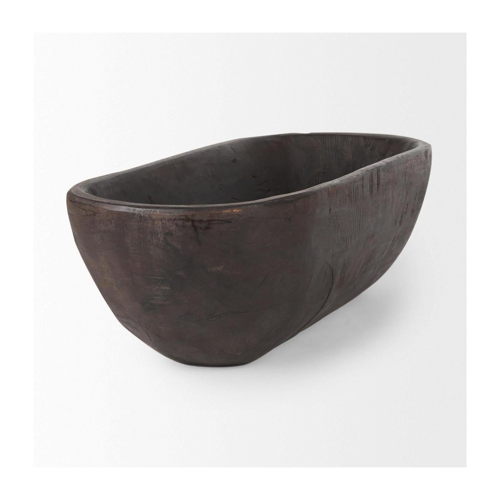 Mercana Athena Extra Large Oblong Reclaimed Wood Bowl