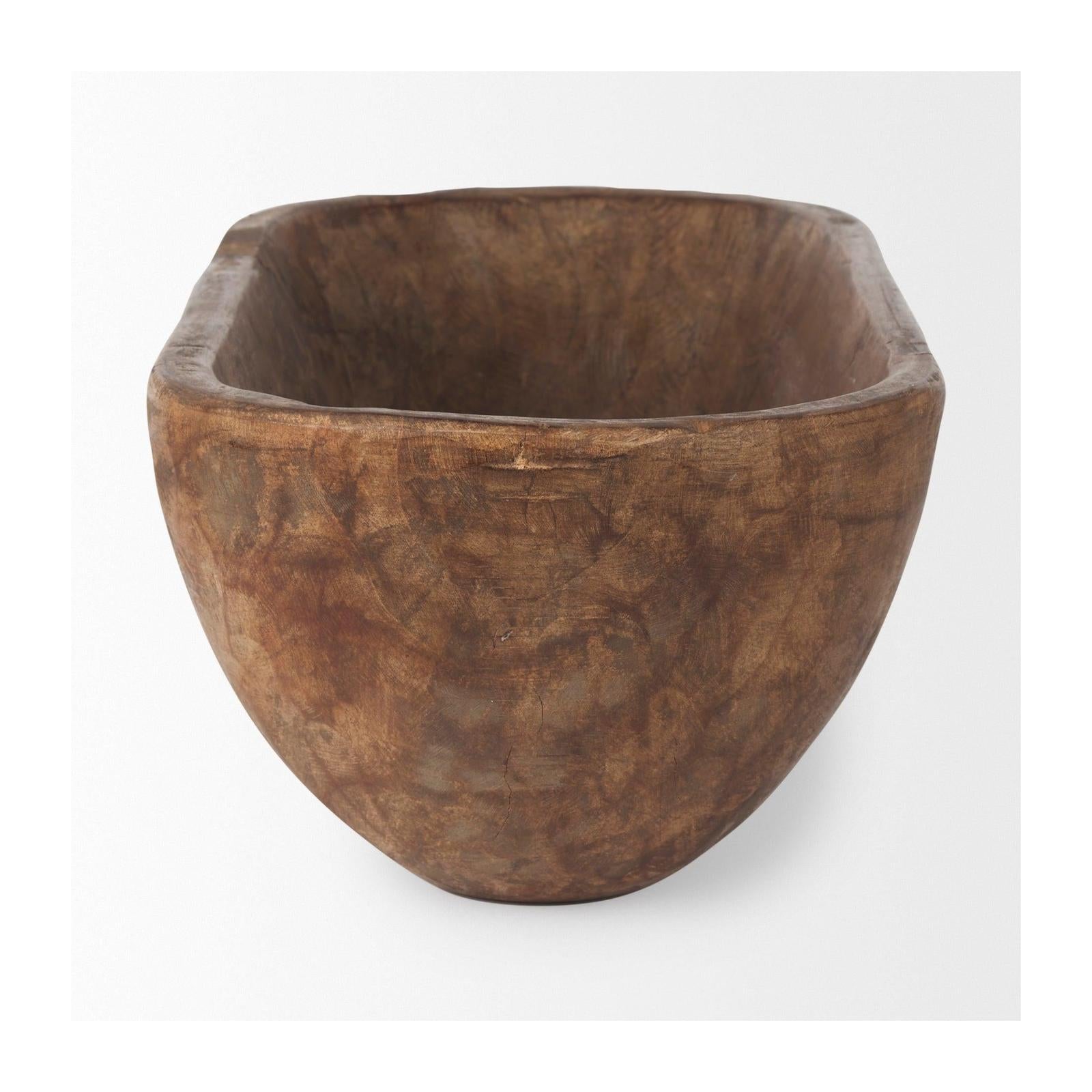 Mercana Athena Extra Large Oblong Reclaimed Wood Bowl