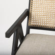 Mercana Donna Wood Cane-Back w/ Beige Upholstered Seat Dining Chair Clearance