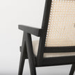 Mercana Donna Wood Cane-Back w/ Beige Upholstered Seat Dining Chair Clearance