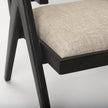 Mercana Donna Wood Cane-Back w/ Beige Upholstered Seat Dining Chair Clearance