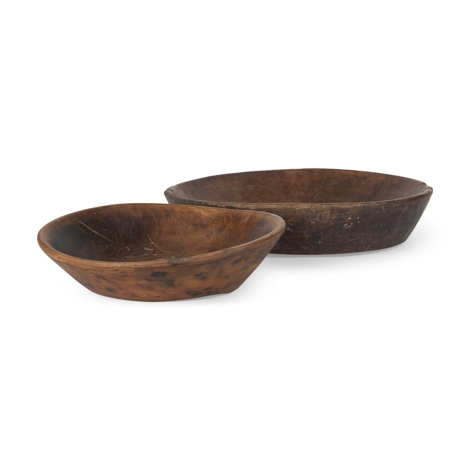 Mercana Nikita Large Reclaimed Wood Bowls- Set of 2