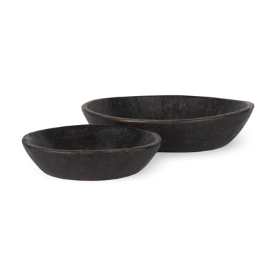Mercana Nikita Large Reclaimed Wood Bowls- Set of 2