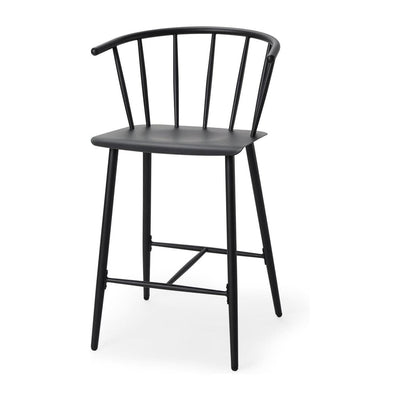 Mercana Colin Black Metal Counter Stool